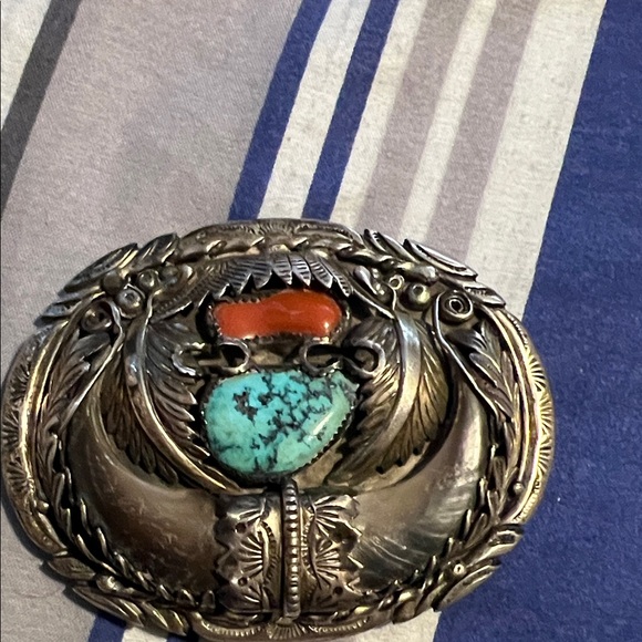 Native American Other - Sterling silver Native American belt buckle